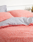 Pink Coral Red Orange Premium Duvet Cover Bedding Set