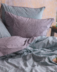 White Spots Blue & Grey Spotty Polka Dots Bedding Duvet Cover Set