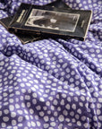 Purple & Grey Polka Dot Cotton Duvet Cover Bedding Set