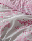 Sevilla Pink Floral Cotton Duvet Cover Bedding Set