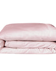 Einteiliger, errötender, gestreifter Bettbezug aus 100 % Baumwollsatin