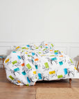 Ditsy Cartoon Dogs Kids Duvet Cover Boys Girls Animal Bedding Set