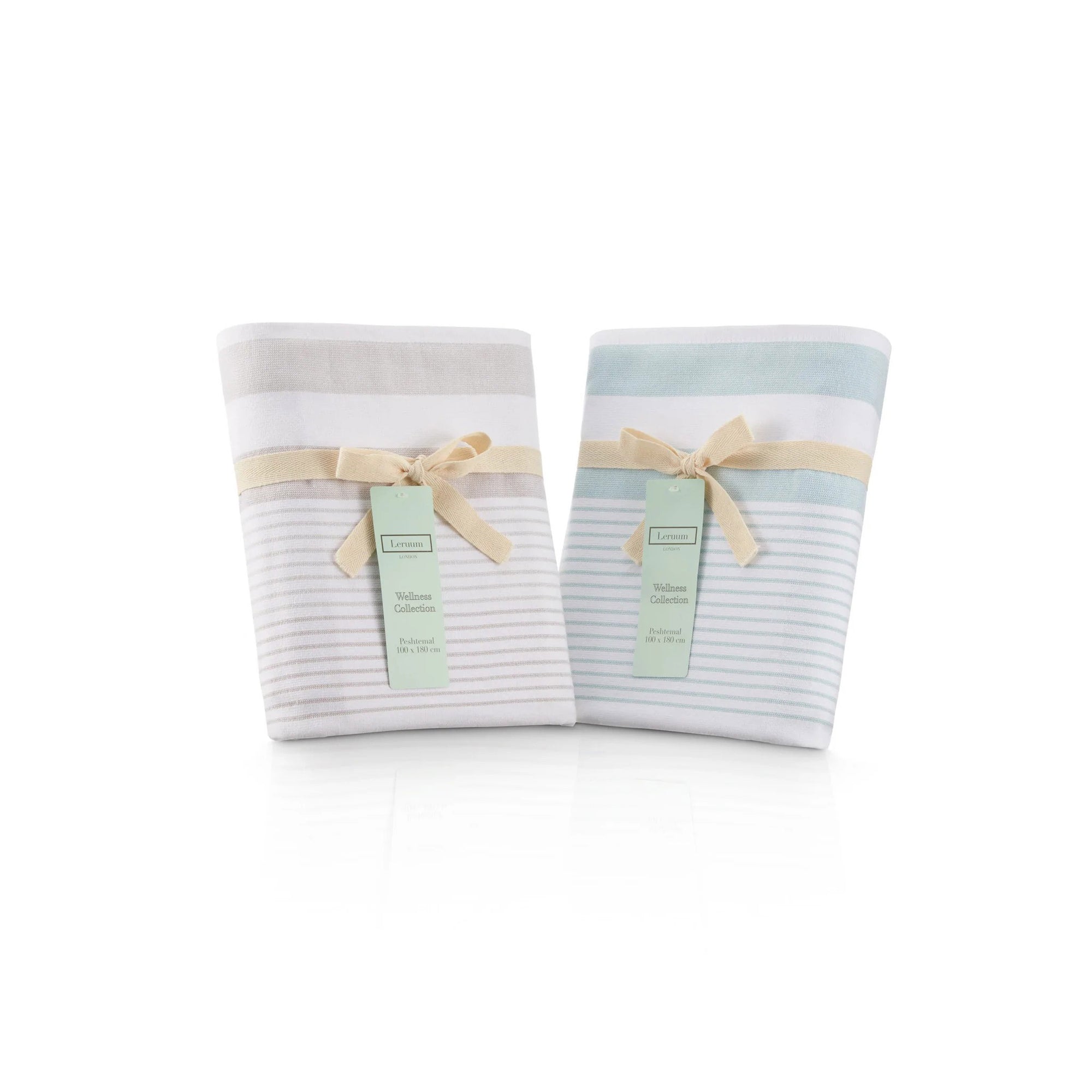 Serviette Peshtemal en coton turc à rayures blanches et bleu sarcelle