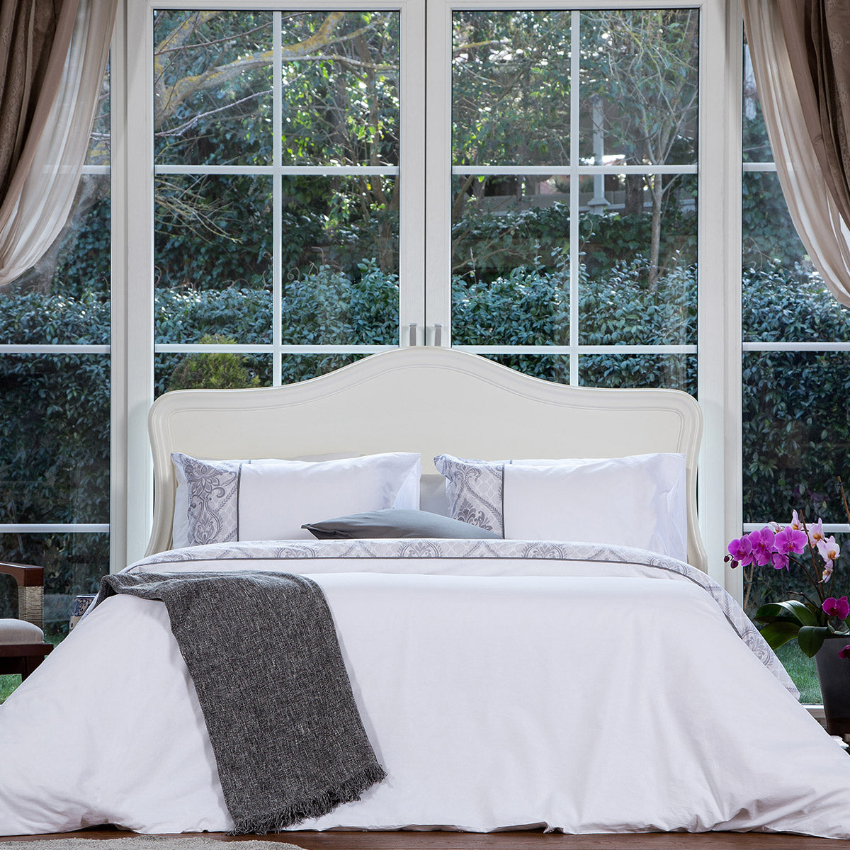 agora white damask duvet cover bedding set
