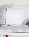 agora white damask duvet cover bedding set