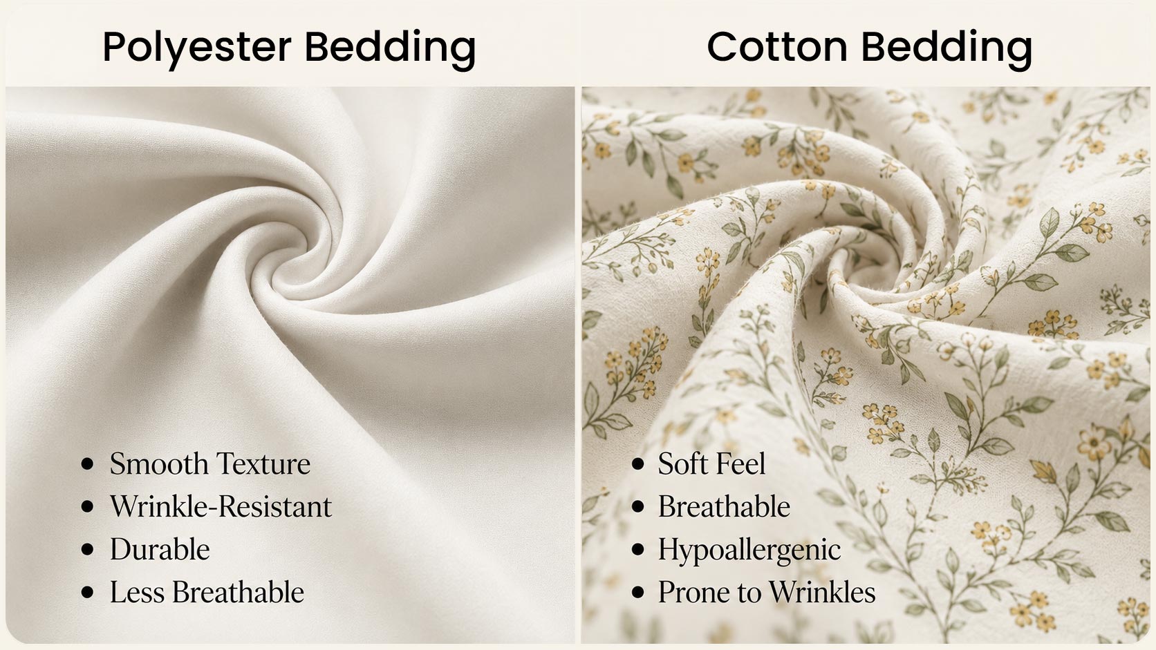 Cotton vs Polyester Bedding UK: Natural Fabric Sleep Quality