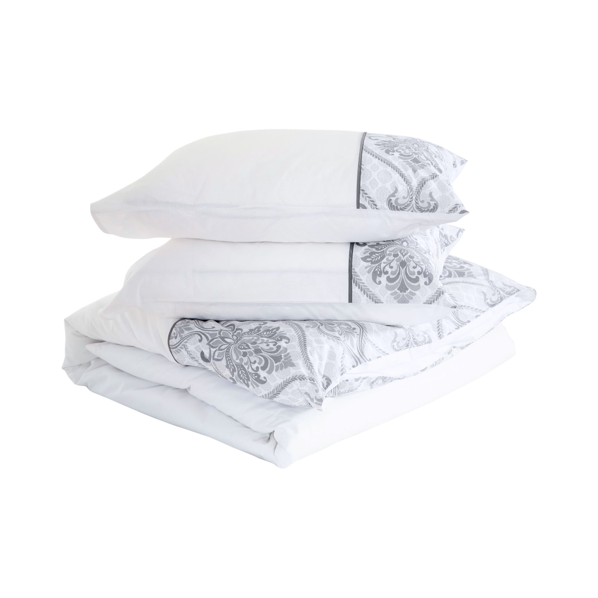 agora white damask duvet cover bedding set