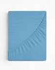 100% Cotton Extra Deep Pocket Blue Fitted Sheet