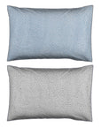 Ein Paar Aqua Blue Polka Dot Standard-Kissenbezüge aus 100 % Perkal-Baumwolle (200 TC).