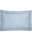 Une paire de taies d'oreiller Oxford 100 % percale de coton à pois bleu aqua 200 fils
