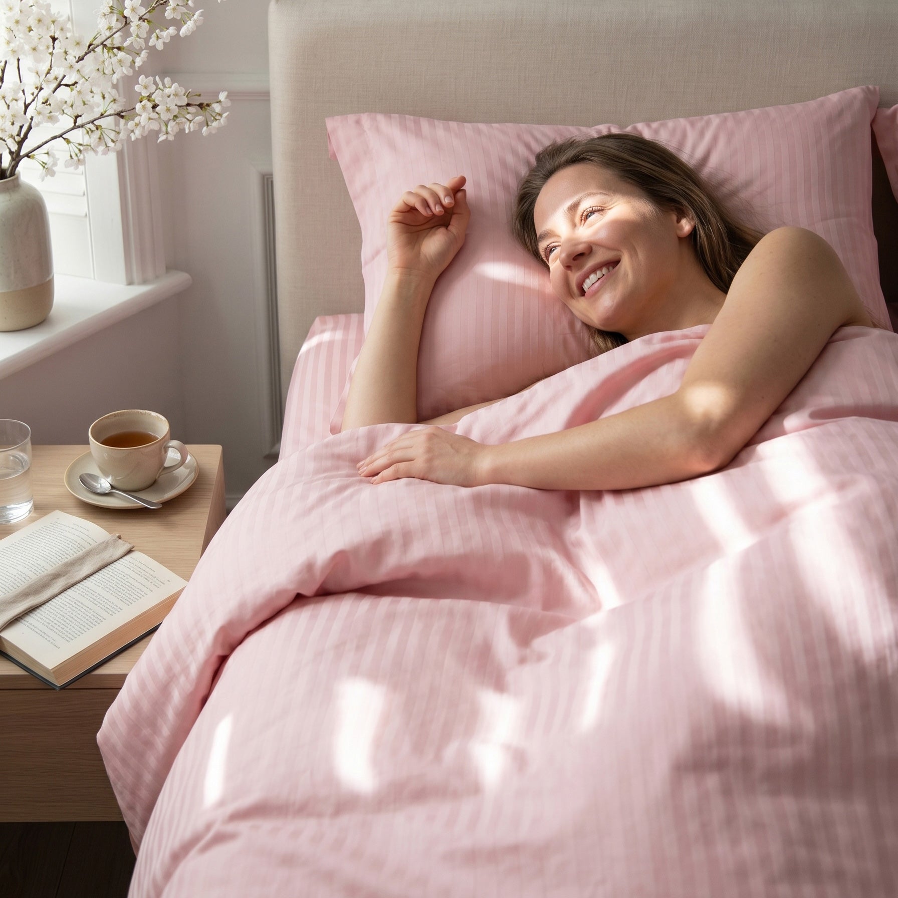 blush sateen duvet cover bedding set bundle 03