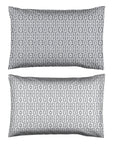 One Pair Classy Dark Grey Greek Key 100% Cotton Standard Pillowcase