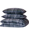 flannel brushed cotton green duvet cover set