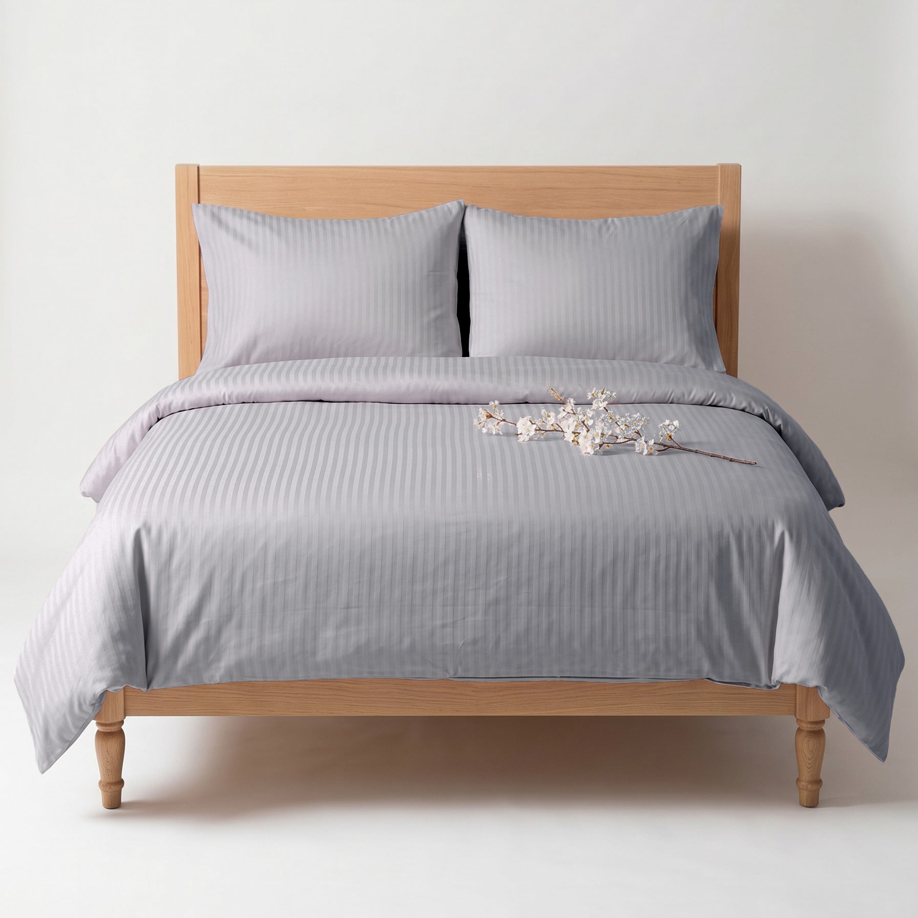 grey sateen duvet cover bedding set bundle 02