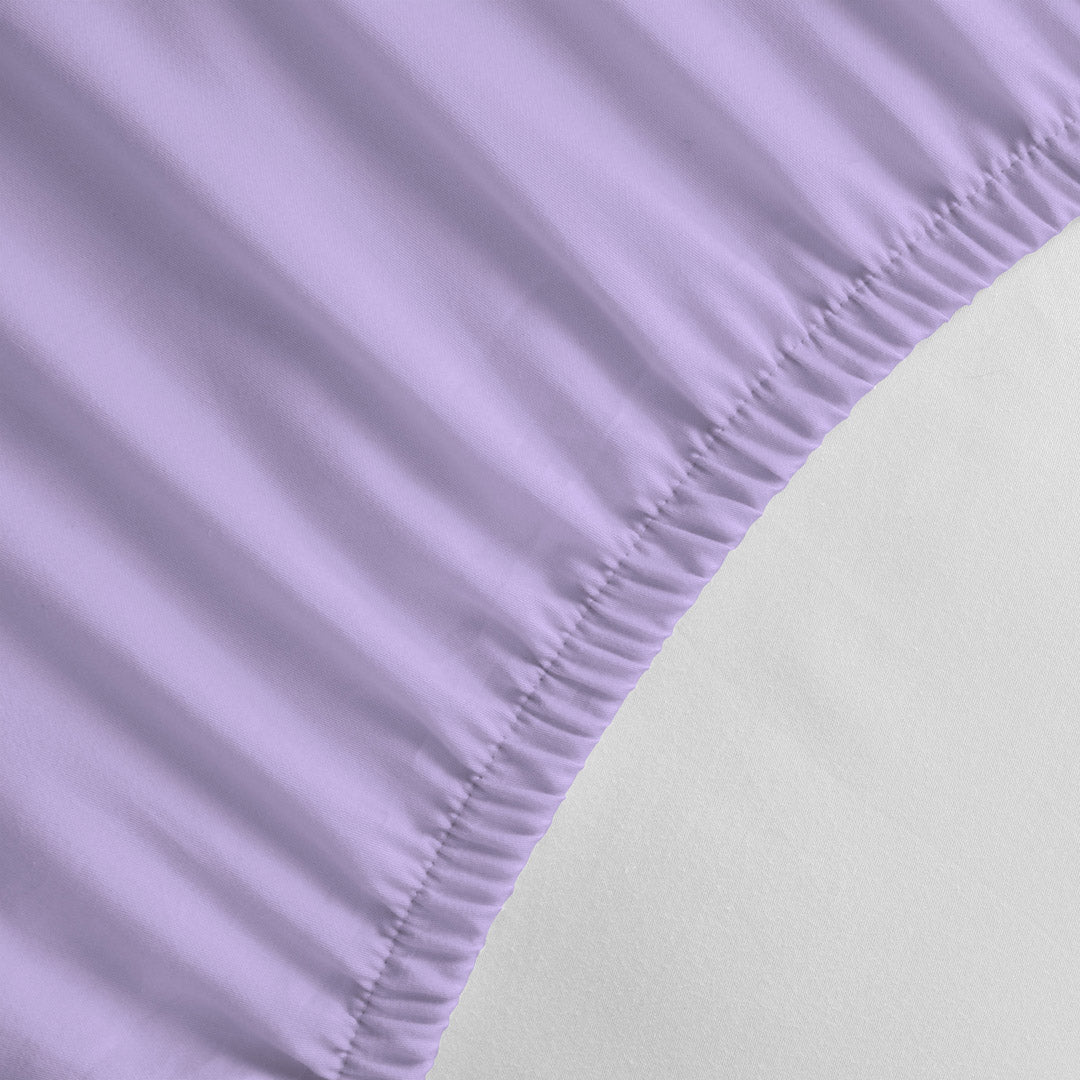 100% Cotton Extra Deep Pocket Lavender Fitted Sheet