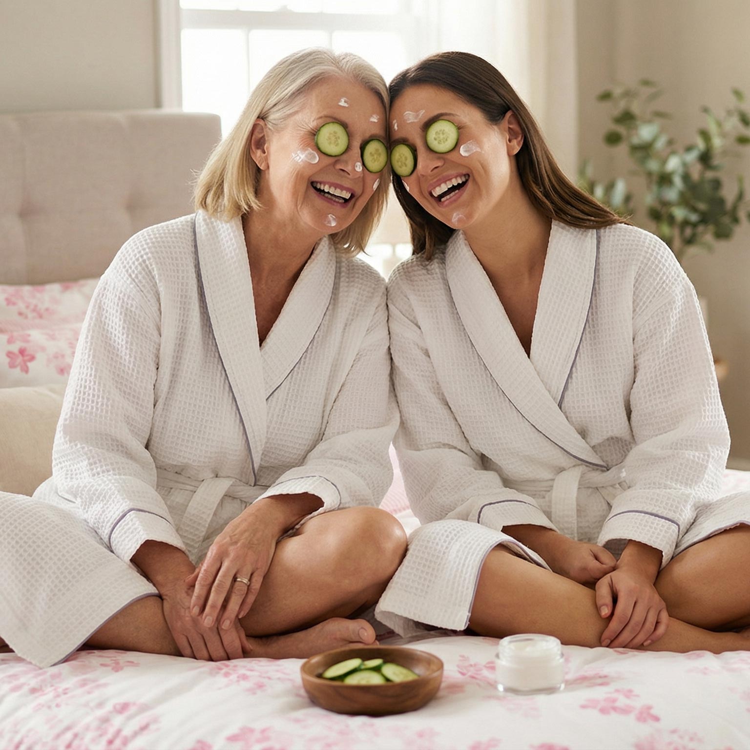 Unisex White Cotton Waffle Hotel Spa Robe Dressing Gown Bathrobes