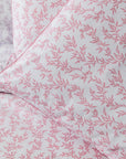 Parure de lit en pure percale - Ensemble de housse de couette à petites fleurs lilas et roses