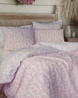 luxury percale bedding lilac pink ditsy floral duvet cover set