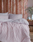 luxury percale bedding lilac pink ditsy floral duvet cover set