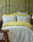 Pure Percale Bedding Olive Green & Yellow Ditsy Floral Duvet Cover Set