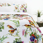 Mira Flowers Pastoral Cotton Percale Floral Duvet Cover Bedding Set