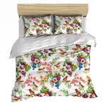 Mira Flowers Pastoral Cotton Percale Floral Duvet Cover Bedding Set