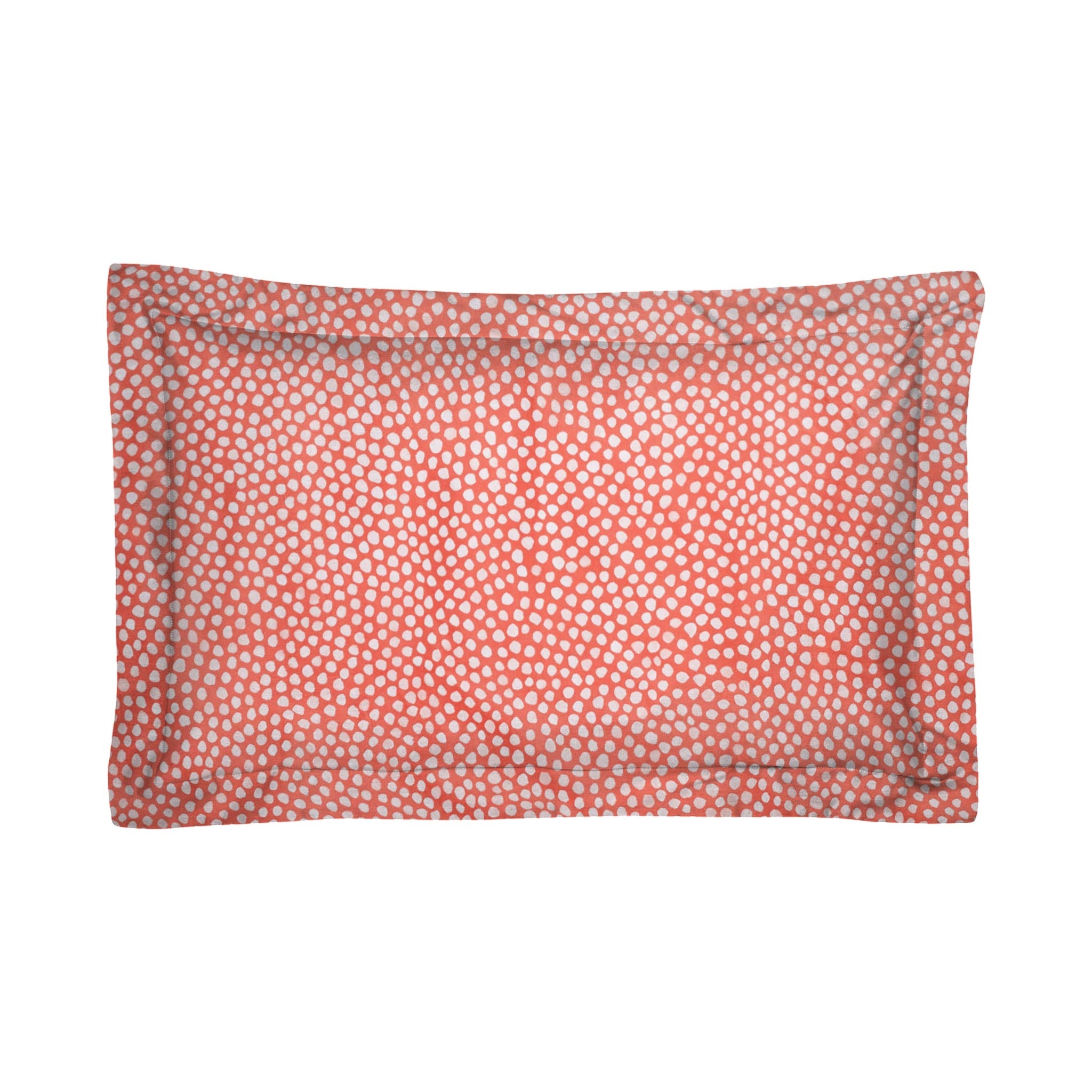 Pink Coral Polka Dot 100% Cotton Percale 200TC Oxford Pillowcase