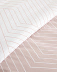 Oslo Blush Chevron Cotton Duvet Cover Bedding Set
