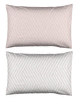 One Pair Oslo Blush Chevron 100% Cotton Standard Pillowcase