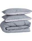 oslo dark grey chevron duvet cover set