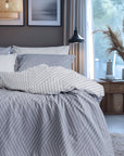 oslo dark grey chevron duvet cover set