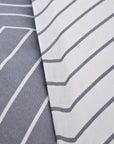 Oslo Dark Grey Chevron Cotton Duvet Cover Bedding Set