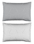 One Pair Oslo Dark Grey Chevron 100% Cotton Standard Pillowcase