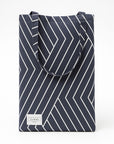 oslo navy black blue chevron tote bag duvet cover set