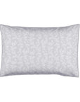Une paire de taies d'oreiller standard en percale de coton 200 fils, motif floral gris pur
