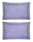 Une paire de taies d'oreiller Oxford 100 % percale de coton 200 fils à pois violets