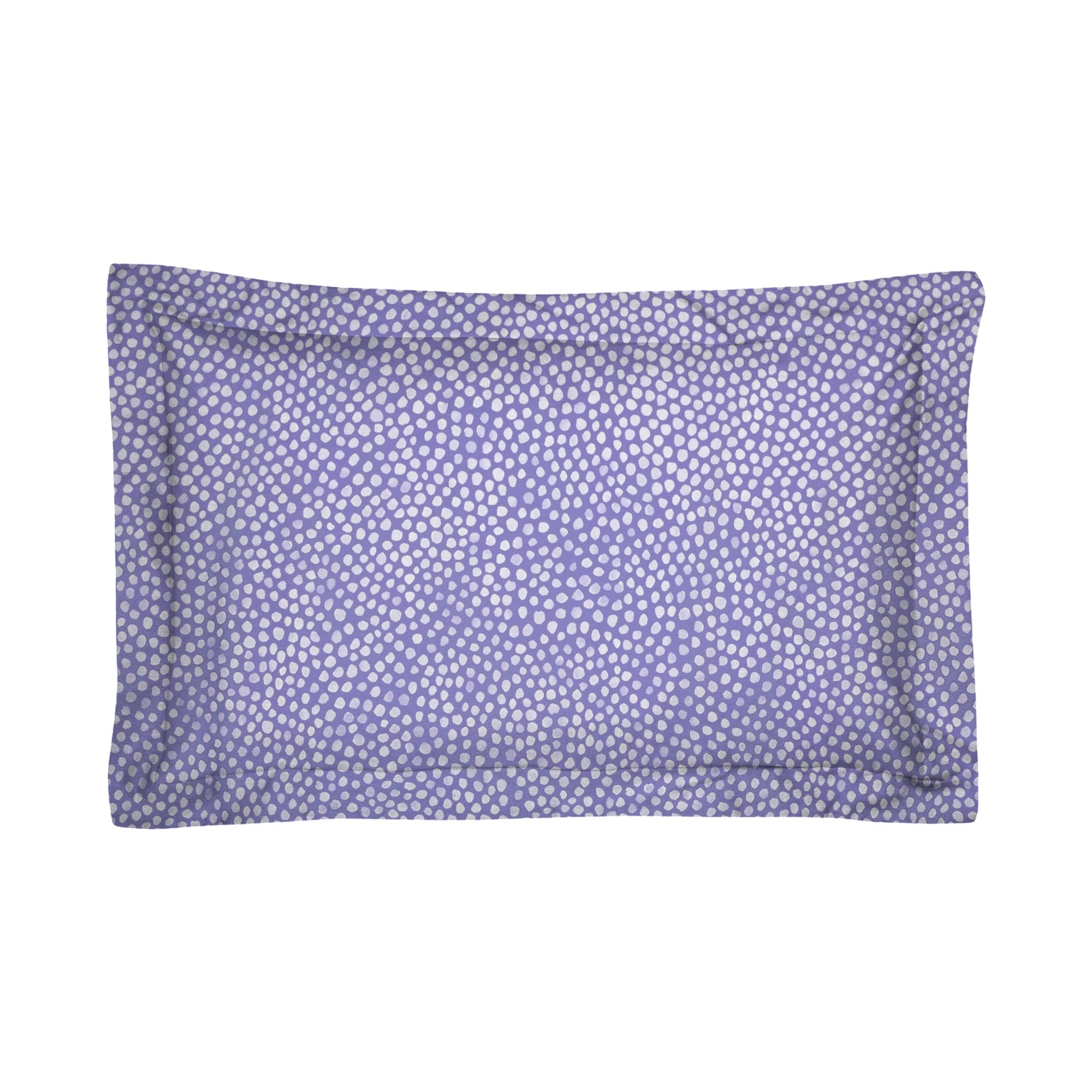 Une paire de taies d&#39;oreiller Oxford 100 % percale de coton 200 fils à pois violets