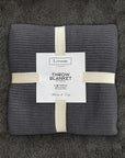 Recycled Anthracite Super Soft & Warm Sofa Throw Blanket Bedspread