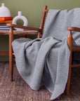 Recycled Grey Super Soft & Warm Sofa Throw Blanket Bedspread
