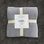 Recycled Grey Super Soft & Warm Waffle Sofa Throw Blanket Bedspread