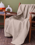 Recycled Light Brown Super Soft & Warm Sofa Throw Blanket Bedspread