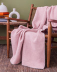 Recycled Pink Super Soft & Warm Sofa Throw Blanket Bedspread