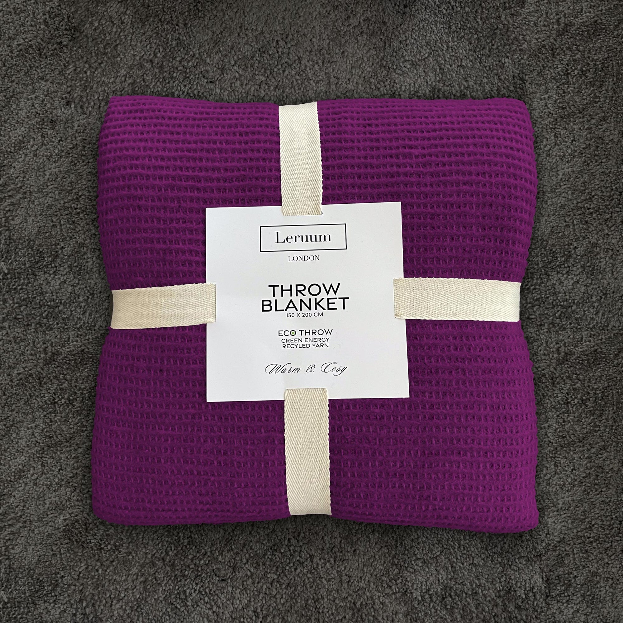 Recycled Pink Fuchsia Super Soft &amp; Warm Sofa Throw Blanket Bedspread