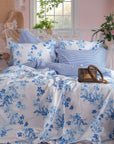 sevilla blue floral duvet cover set