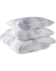 toile de jouy blue white duvet cover set