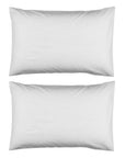 a pair of white standard pillowcase 50x75