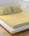 100% Cotton Extra Deep Pocket Yellow Fitted Sheet