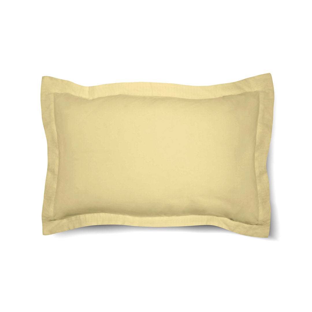 One Pair Cotton Yellow Oxford Pillowcase - Pillow Cover