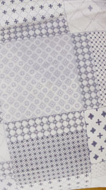Cumbus Blue-Grey Patchwork Cotton Duvet Cover Bedding Set