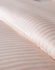 One Piece Cream Striped 100% Cotton Sateen Flat Sheet